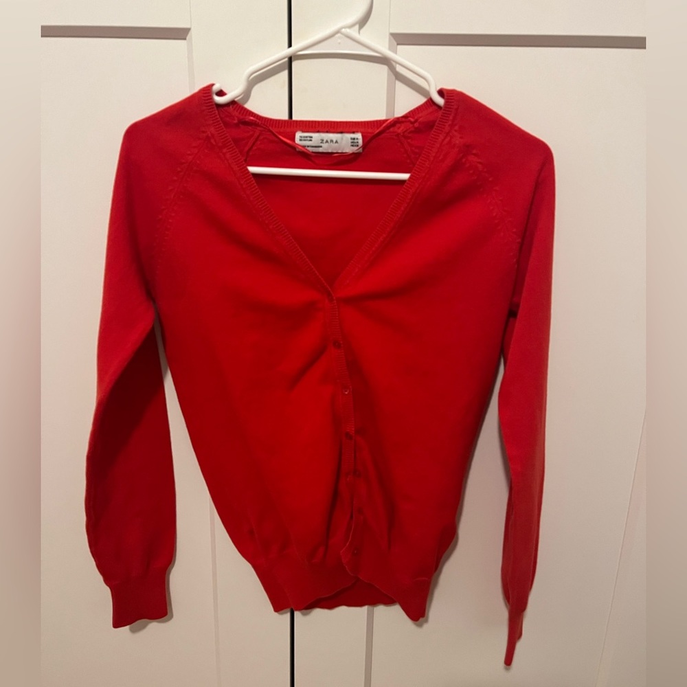 Zara Cardigan, Red, Size M